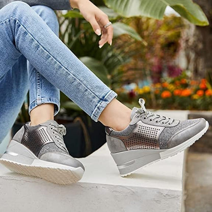 Lena - Damen-Sneaker mit Keilabsatz | Stilvoll, Bequem, Trendy