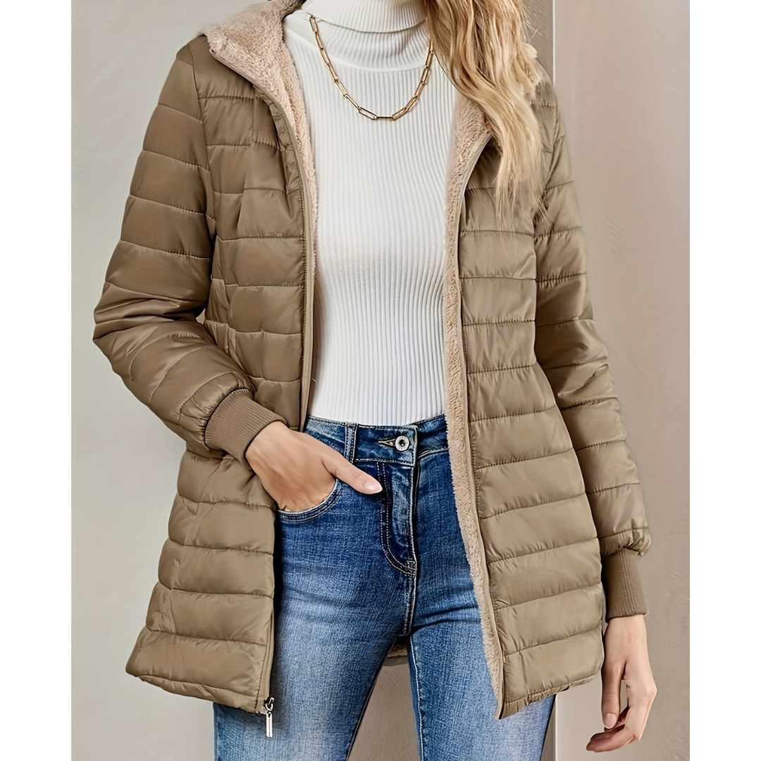 Lena - Damen-Pufferjacke | Chic, Warm, Wetterfest