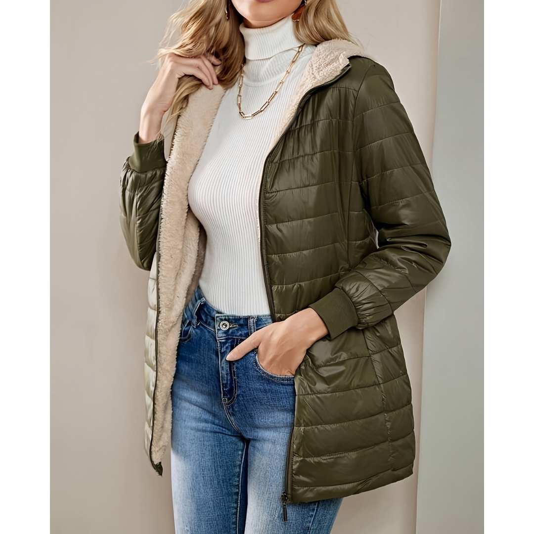 Lena - Damen-Pufferjacke | Chic, Warm, Wetterfest