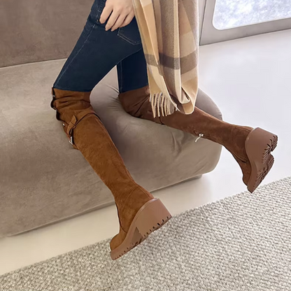 Sophie - Damen-Overknee-Stiefel | Stilvoll, Robuste Materialien, Modischer Look