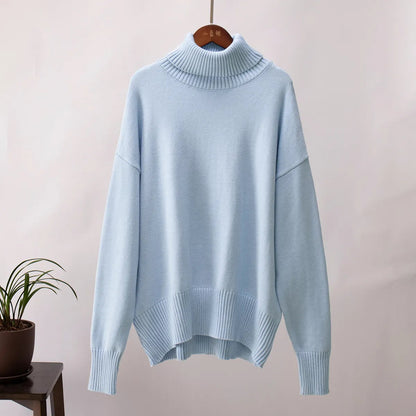 Lena - Damen-Oversized Rollkragenpullover | Warm, Stilvoll, Gemütlich