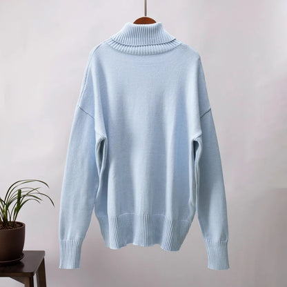 Lena - Damen-Oversized Rollkragenpullover | Warm, Stilvoll, Gemütlich