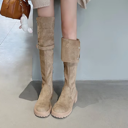 Sophie - Damen-Overknee-Stiefel | Stilvoll, Robuste Materialien, Modischer Look