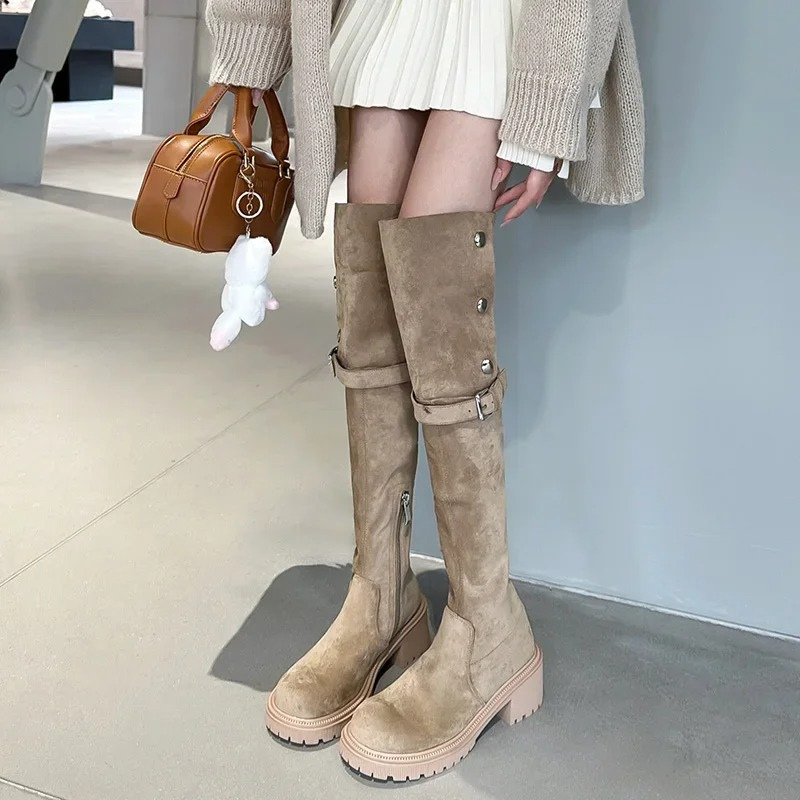 Sophie - Damen-Overknee-Stiefel | Stilvoll, Robuste Materialien, Modischer Look