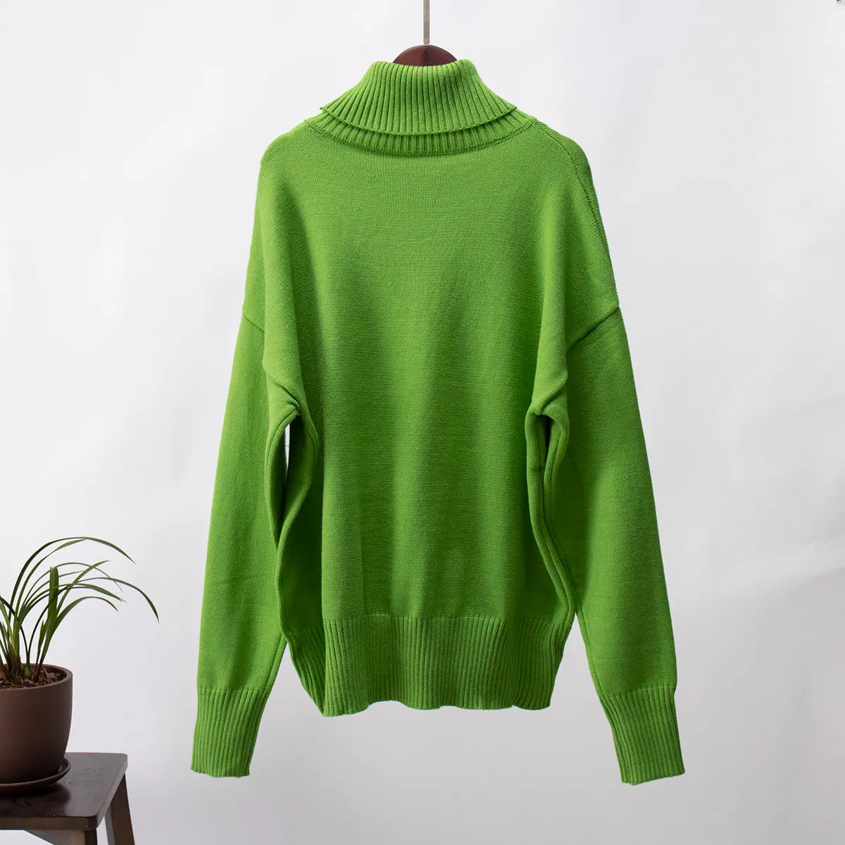 Lena - Damen-Oversized Rollkragenpullover | Warm, Stilvoll, Gemütlich