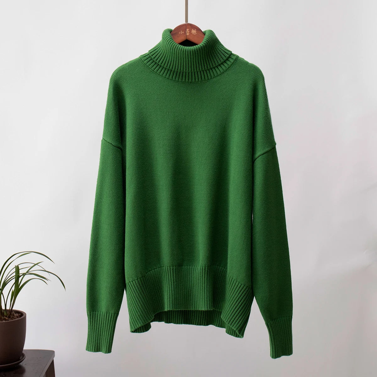 Lena - Damen-Oversized Rollkragenpullover | Warm, Stilvoll, Gemütlich