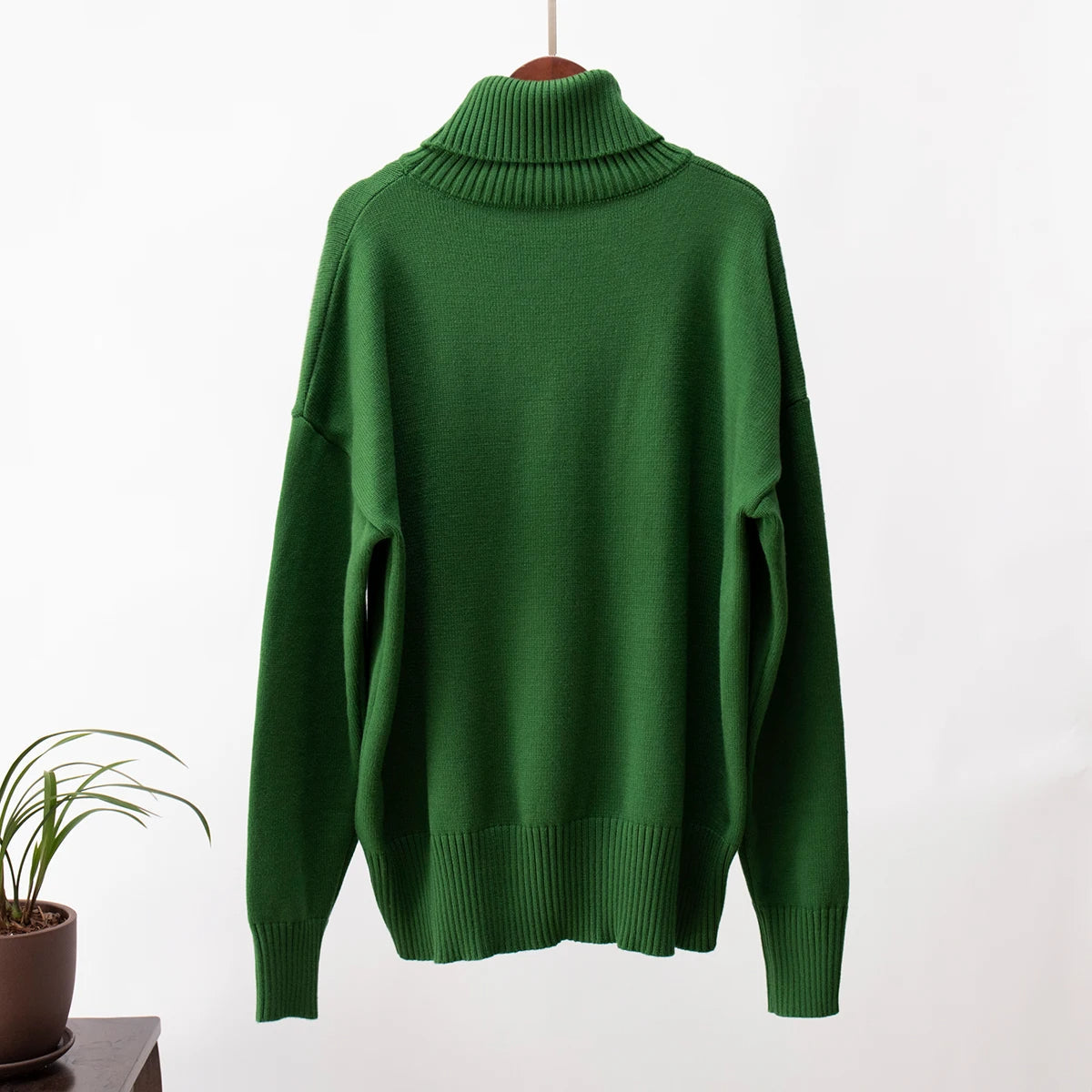 Lena - Damen-Oversized Rollkragenpullover | Warm, Stilvoll, Gemütlich