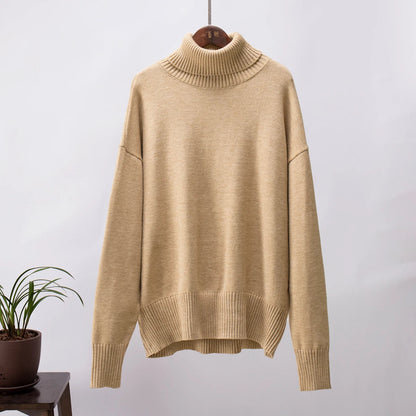 Lena - Damen-Oversized Rollkragenpullover | Warm, Stilvoll, Gemütlich