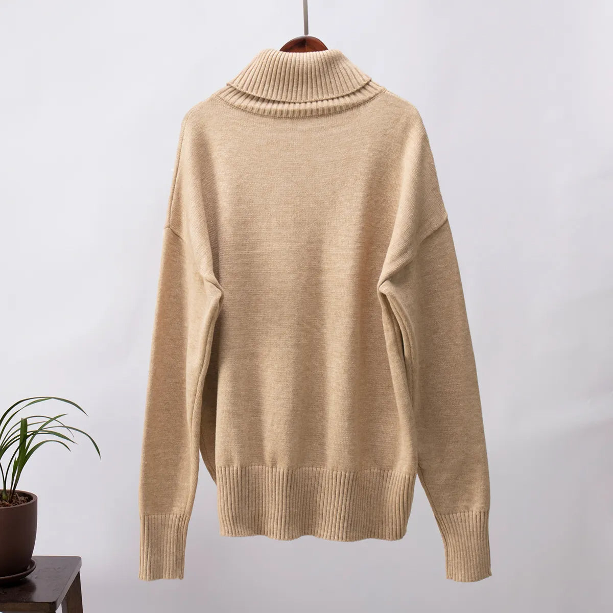 Lena - Damen-Oversized Rollkragenpullover | Warm, Stilvoll, Gemütlich