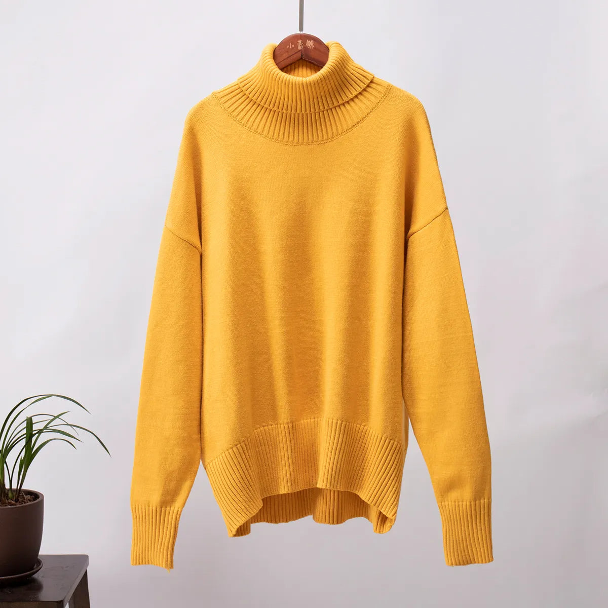 Lena - Damen-Oversized Rollkragenpullover | Warm, Stilvoll, Gemütlich