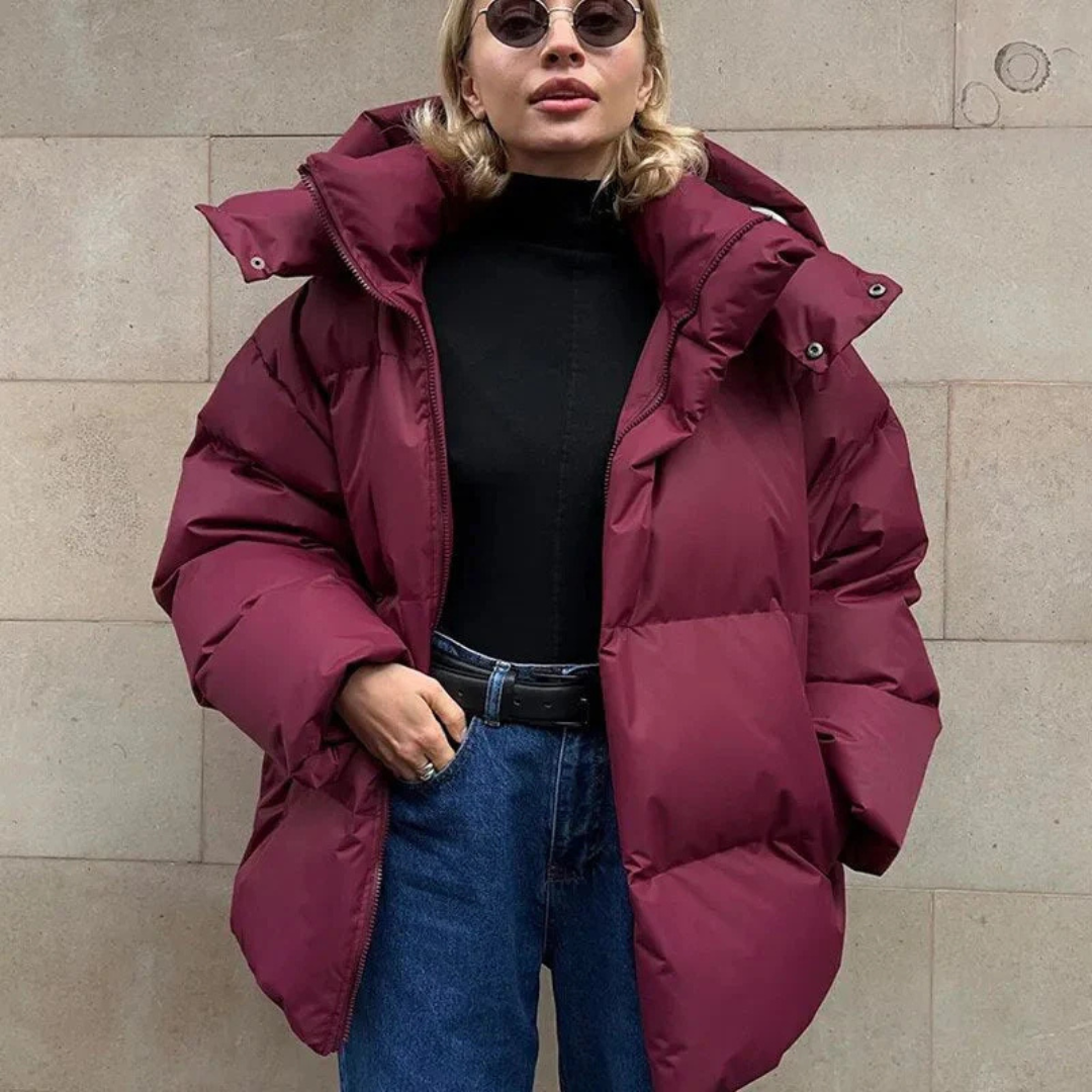 Lena - Damen-Oversized Kapuzenjacke | Stylisch, Leicht, Isoliert