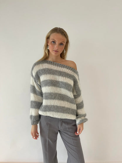 Lena - Damen-Pullover | Gestreift, Locker, Trendig