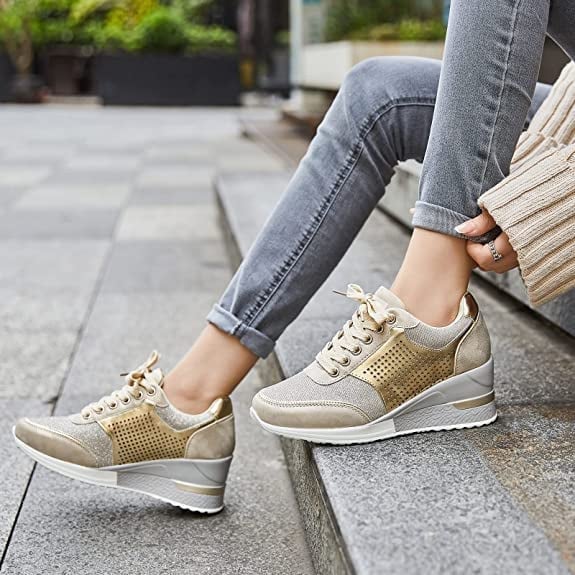 Lena - Damen-Sneaker mit Keilabsatz | Stilvoll, Bequem, Trendy