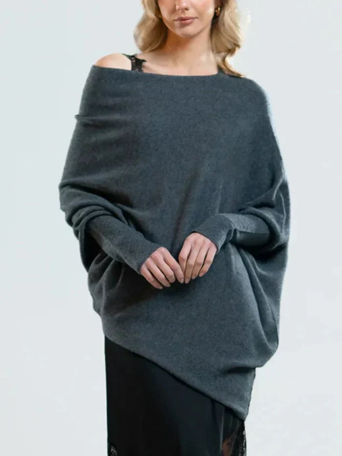 Lina - Damen-Pullover | Asymmetrisch, Drapiert, Trendy