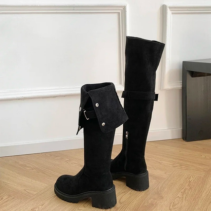 Sophie - Damen-Overknee-Stiefel | Stilvoll, Robuste Materialien, Modischer Look