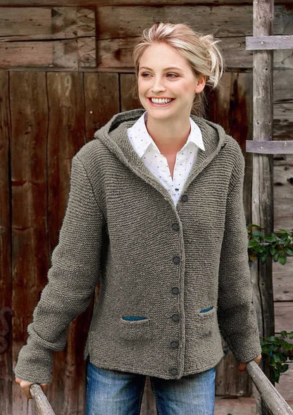 Lena - Damen-Strickjacke mit Kapuze | Bequem, Stylisch, Vielseitig