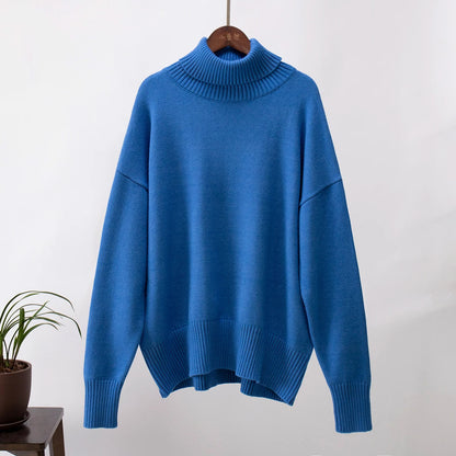 Lena - Damen-Oversized Rollkragenpullover | Warm, Stilvoll, Gemütlich