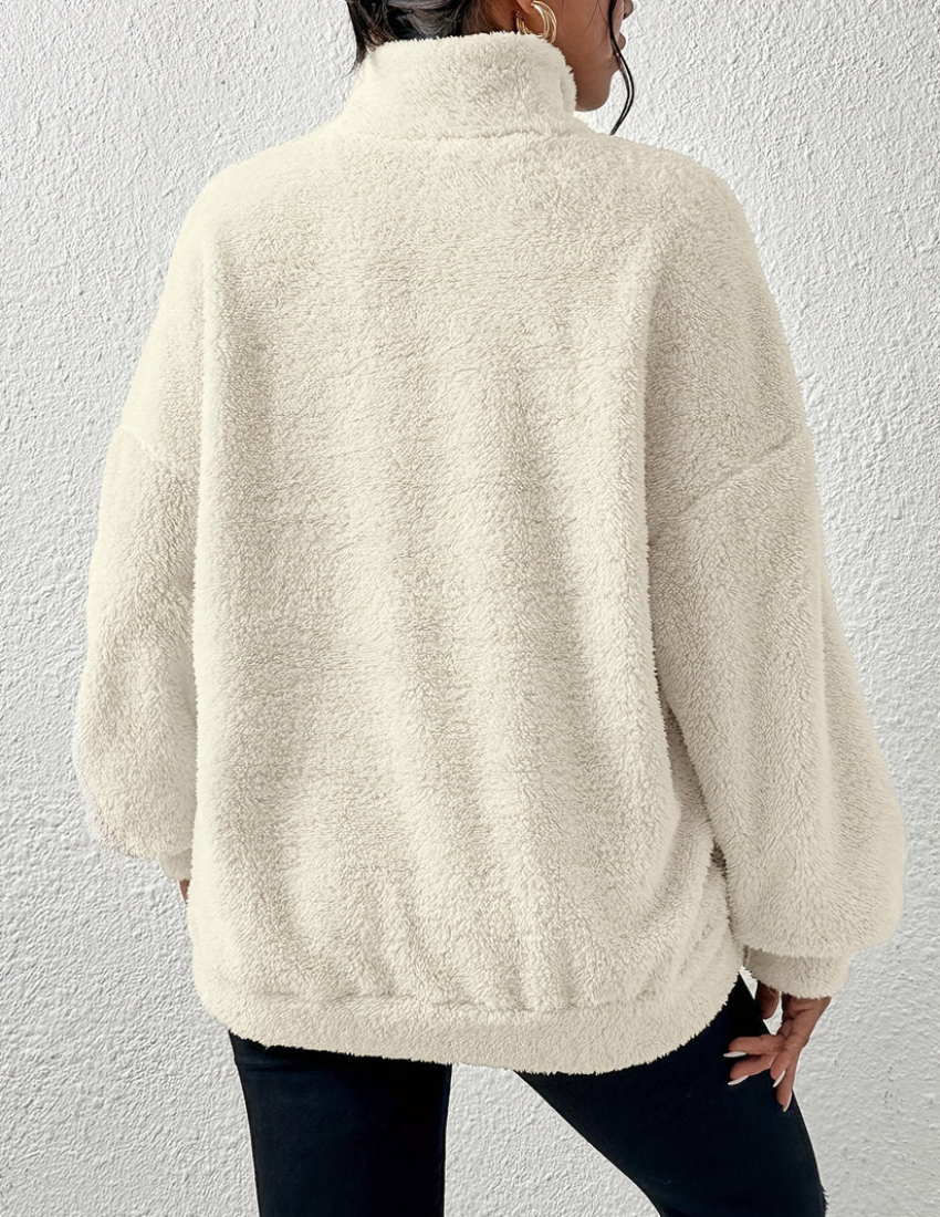 Mia - Damen-Fleece-Pullover | Flauschig, Warm, Gemütlich