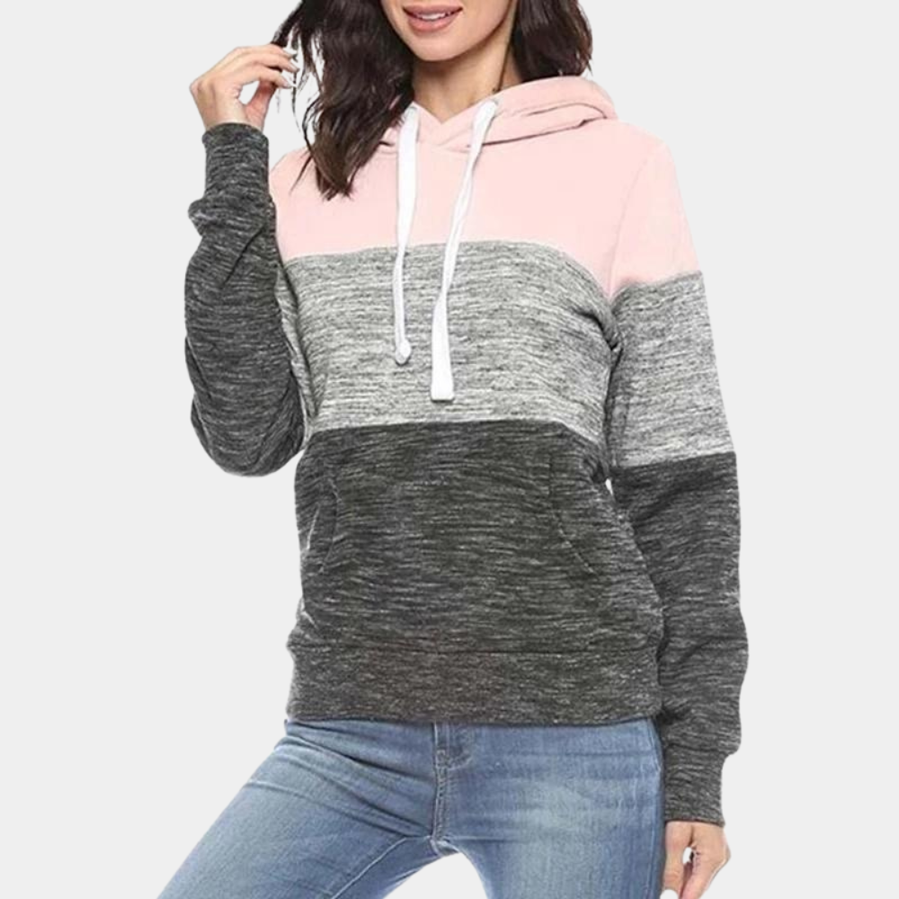 Lena - Damen-Hoodie | Dreifarbig, Kuschelig, Angenehm zu Tragen