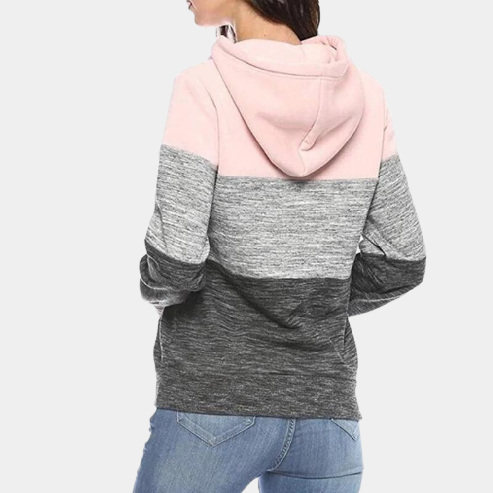 Lena - Damen-Hoodie | Dreifarbig, Kuschelig, Angenehm zu Tragen