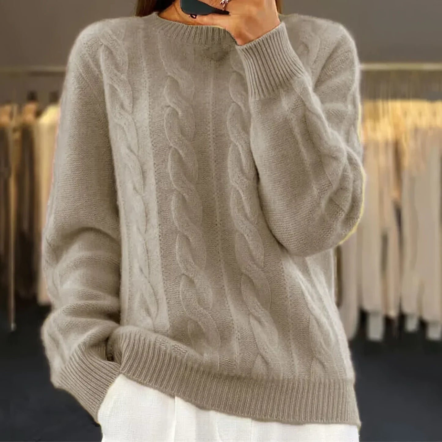 Lena - Damen-Pullover mit Halbem Rollkragen | Chic, Kuschelig, Zeitlos