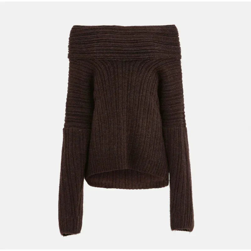 Sophie - Damen-Off-Shoulder Pullover | Leger, Trendig, Perfekt für jeden Anlass