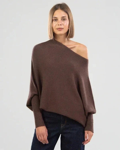 Lina - Damen-Pullover | Asymmetrisch, Drapiert, Trendy