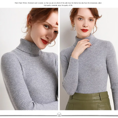 Sophie - Damen-Rollkragenpullover | Luxuriöser Kaschmir, Warm, Zeitlos