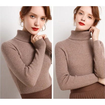 Sophie - Damen-Rollkragenpullover | Luxuriöser Kaschmir, Warm, Zeitlos